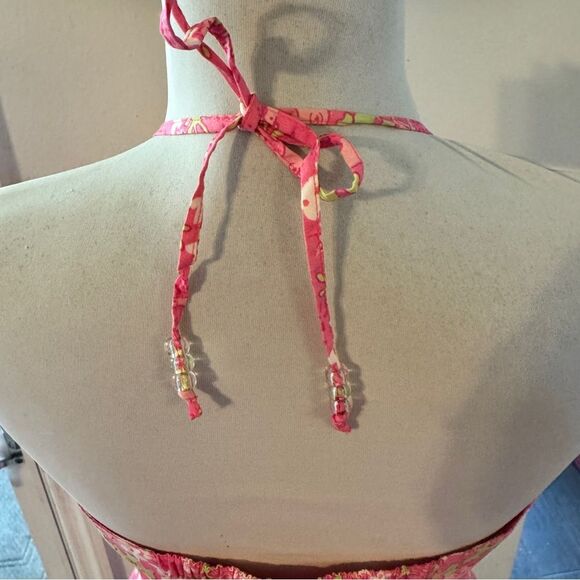 RARE/VTG Lilly Pulitzer “Happy Hippo" Print Halter Dress - Picture 5 of 8